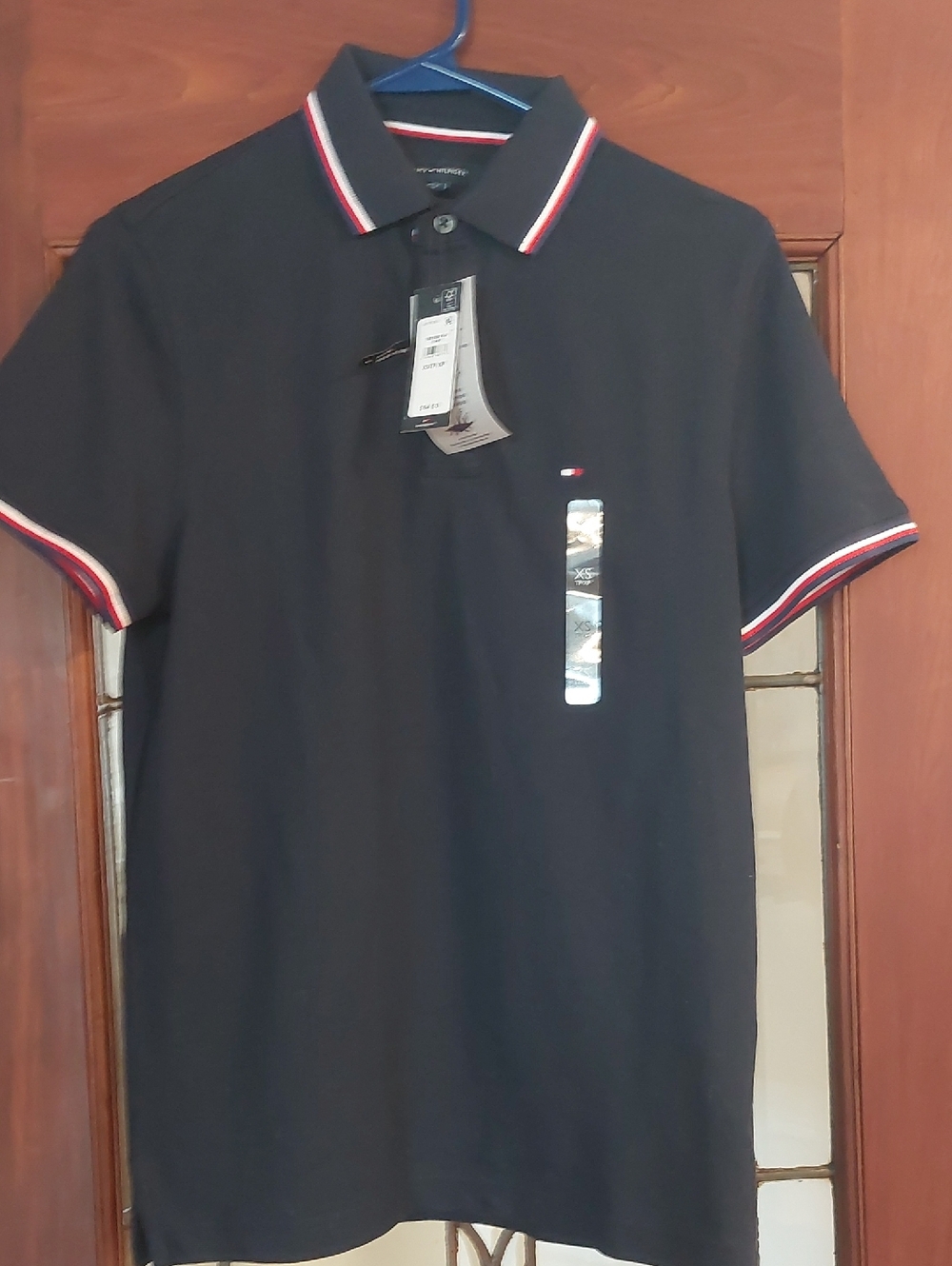 Tommy Hilfiger Navy Polo with Red and White Trim